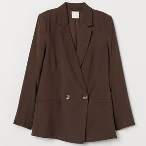 Double-breasted Brown Blazer